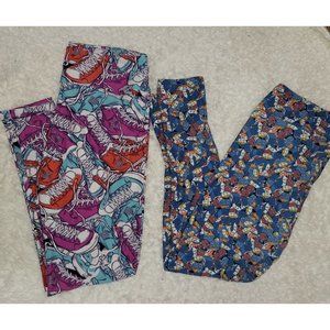 Two pairs of LuLaRoe Tall Curvy leggings